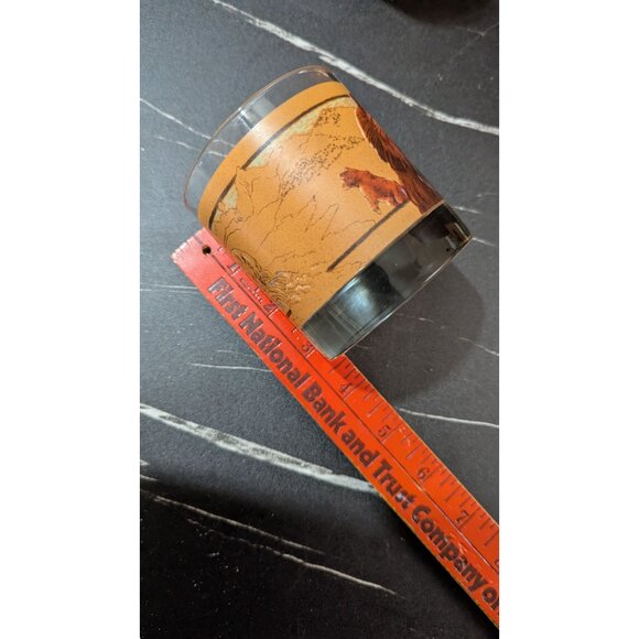 Vintage Avon Wildlife Scene Lowball Glasses Set Of 4 - Picture 6 of 6